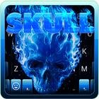 Blue Fire Skull Emoji Keyboard icono