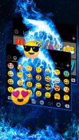 Blue Fire Skull Emoji Keyboard скриншот 2