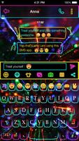 Emoji Keyboard Neon Rainbow poster