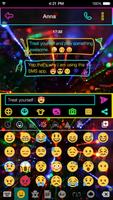 Emoji Keyboard Neon Rainbow screenshot 1
