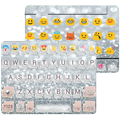 Silver Diamond Emoji Keyboard Wallpaper