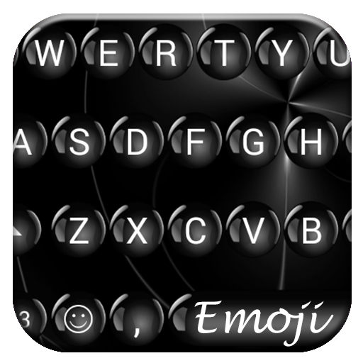 Emoji Keyboard Spheres Black