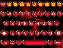 Emoji Keyboard Spheres Red ảnh chụp màn hình 3