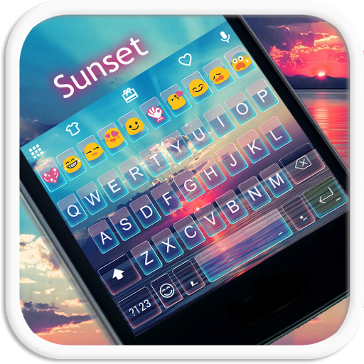 Sunset Emoji Keyboard Theme