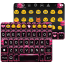 Pink Neon Emoji Keyboard Theme APK