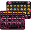 Pink Neon Emoji Keyboard Theme