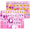 Pink Diamond Emoji Keyboard Theme