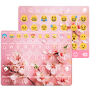 Pink Spring Emoji Keyboard Live Wallpaper APK