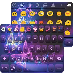 Purple Butterfly Keyboard Skin APK download