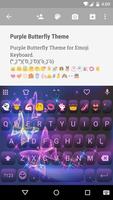 Purple Butterfly Keyboard Skin Affiche