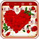 Rose Love - Emoji Keyboard icône