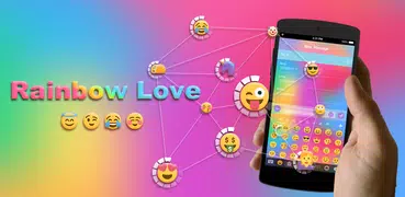 Teclado Emoji Amor Arco-íris