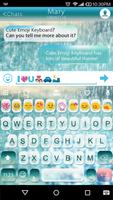 Glass Rainy Emoji Keyboard Art الملصق