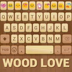 Wood Love Emoji Keyboard Theme APK download