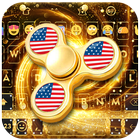 Golden Luxury Keyboard Theme icône