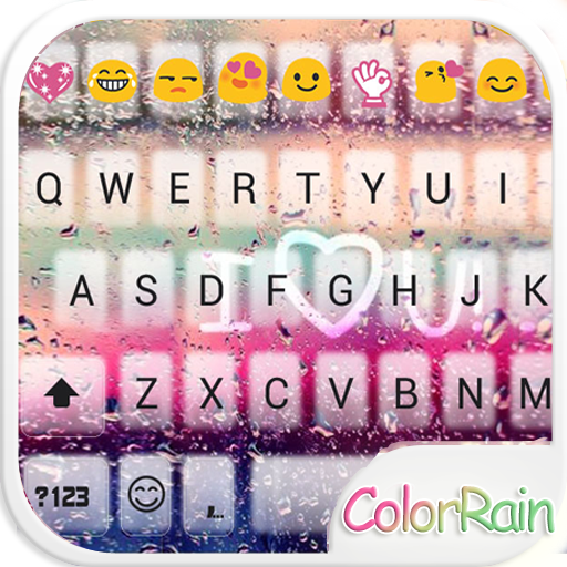 COLOR RAIN Emoji Keyboard Skin