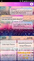 COLOR RAIN Emoji Keyboard Skin screenshot 1