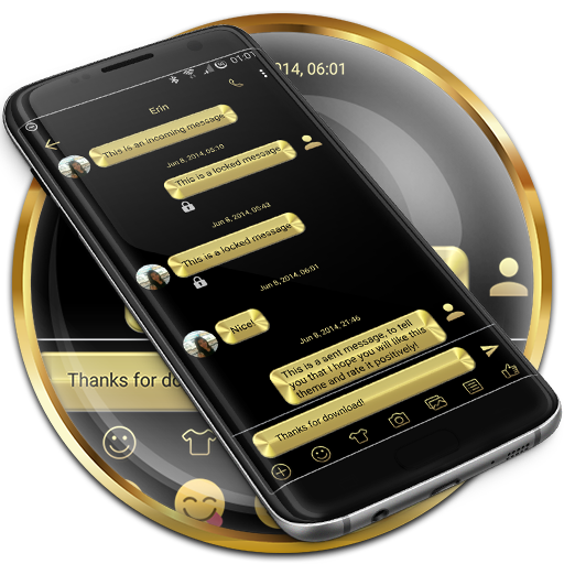 SMS Messages Metallic Gold