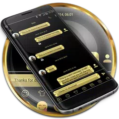 SMS Messages Metallic Gold APK Herunterladen