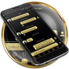SMS Messages Metallic Gold أيقونة