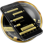 SMS Messages Metallic Gold icon