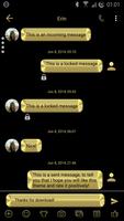 SMS Messages Metallic Gold تصوير الشاشة 1