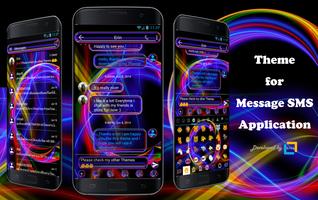 SMS Messages Neon Multi Theme poster