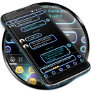 SMS Messages Retro Blue Theme APK