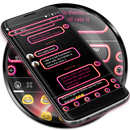SMS Messages Retro Pink Theme APK