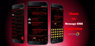 SMS Messages NeonLed Red Theme