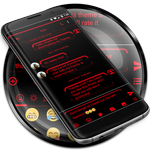 Neon Red SMS संदेश icon