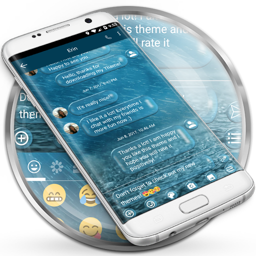 SMS Messages Bubble Rain Theme