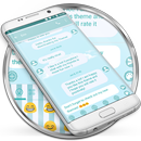 SMS Messages Blue Cloud Theme APK