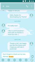 SMS Messages Blue Cloud Theme 截圖 1