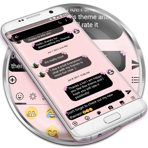 SMS Messages Bow Pink Pastel