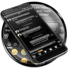 SMS Messages Dusk Black Theme أيقونة