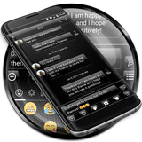 SMS Messages Dusk Black Theme أيقونة