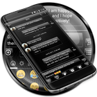 SMS Messages Dusk Black Theme icône