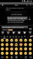SMS Messages Dusk Black Theme captura de pantalla 3