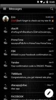 SMS Messages Dusk Black Theme syot layar 2