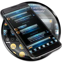 SMS Messages Dusk Blue Theme APK download