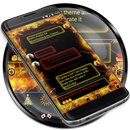 SMS Messages Flame Fire Theme APK