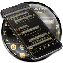 SMS Messages Frame Gold Theme APK download