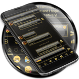 SMS Messages Frame Gold Theme icon