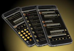 SMS Messages Frame Gold Theme পোস্টার