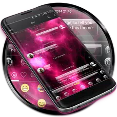 SMS Messages GlassNebula Theme APK download