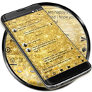 SMS Messages GlitterGold Glass APK