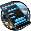 APK SMS Messages Gloss Azure Theme