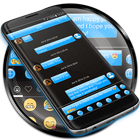 SMS Messages Gloss Azure أيقونة