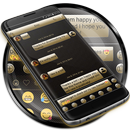 SMS Messages Gloss GoldBlack APK